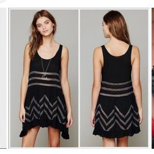 Intimately Free People Voile Trapeze Slip Dress Size XS in Black